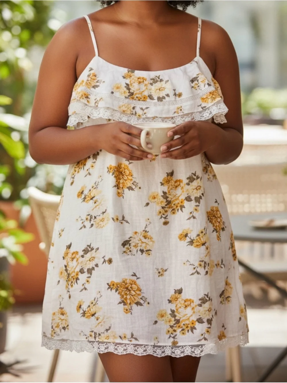 Universal Thread Floral Ruffle Slip Dress NWT Size XXL